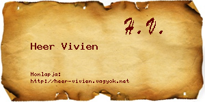 Heer Vivien névjegykártya